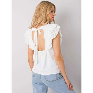 OCH BELLA White blouse with neckline at back