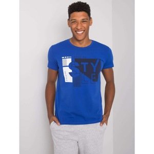 Dark blue men's printed t-shirt