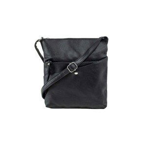 Black eco leather bag with pockets
