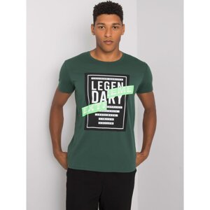 Lightweight khaki men's T-shirt with Merrick print