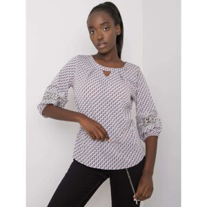 Women's gray patterned blouse