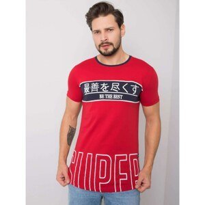 Men's red cotton t-shirt