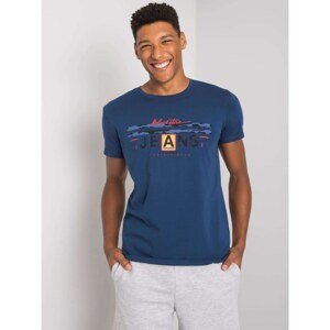 Men's navy blue cotton t-shirt