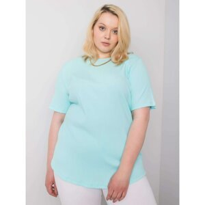 Mint striped blouse of larger size