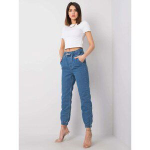 Blue jeans with high waist by Harita RUE PARIS