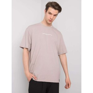 Men's beige cotton T-shirt LIWALI