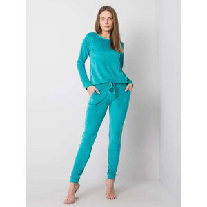 RUE PARIS Turquoise velor set