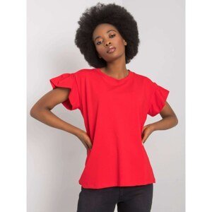 RUE PARIS Red cotton blouse