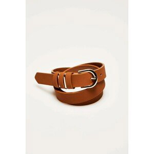 Classic eco leather belt - brown