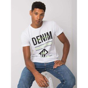 Men's white cotton t-shirt with a print