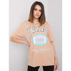 Beige T-shirt with print RUE PARIS