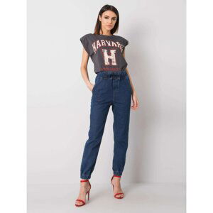 RUE PARIS Blue high waisted mom jeans