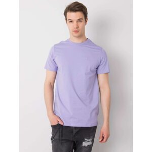 LIWALI Purple plain men's T-shirt