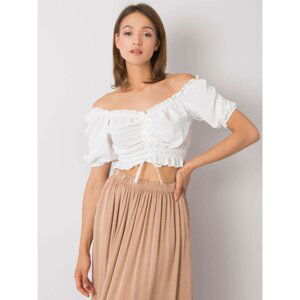 RUE PARIS White Short Blouse