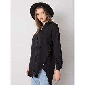 RUE PARIS Women's long black shirt