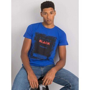 Dark blue men's t-shirt with a print