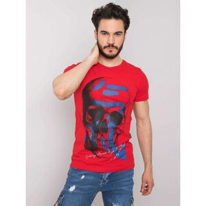 Red men's t-shirt with a print