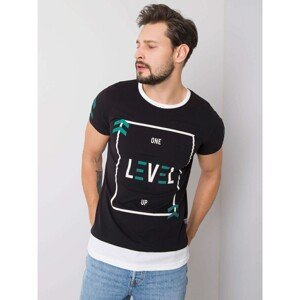 Men's black T-shirt with print