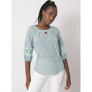 Ladies' mint patterned blouse