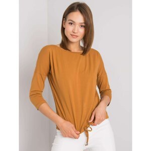 Light brown cotton blouse for women