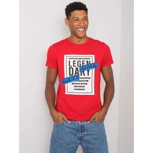 Men's red t-shirt with print