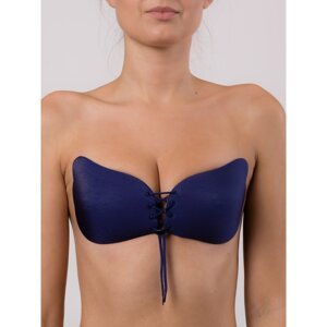 Self-supporting navy blue bra