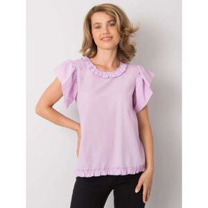 Light purple blouse with frills