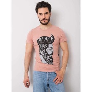 Dusty pink men's cotton t-shirt