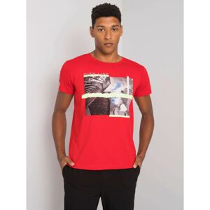 Men's red cotton t-shirt