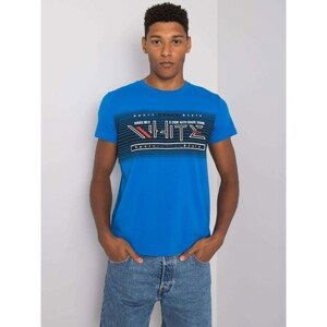 Men's blue patterned t-shirt