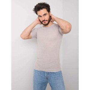 Men's gray knitted t-shirt
