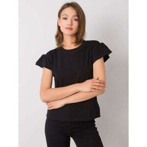 RUE PARIS Black cotton blouse
