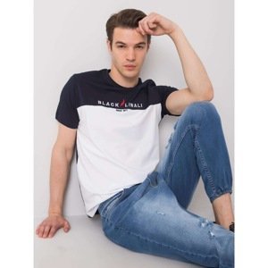 Men's T-shirt LIWALI made of navy and white cotton
