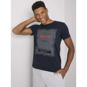 Men's navy blue t-shirt with a print