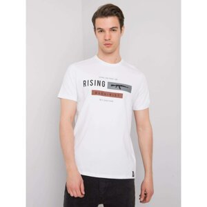 LIWALI White cotton men's T-shirt with print