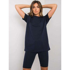 Women's navy blue cotton set