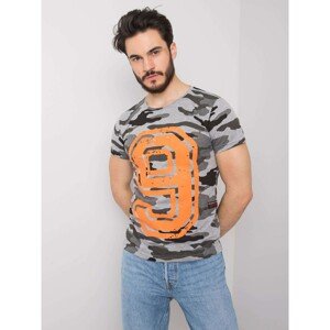 Grey men's T-shirt with print