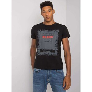 Black men's t-shirt with a print