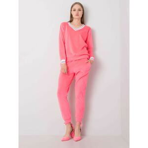 Pink women's velour set RUE PARIS