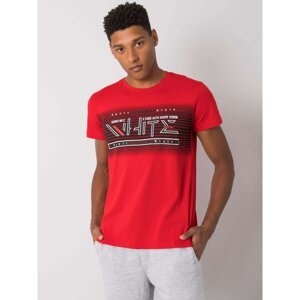 Men's red patterned t-shirt