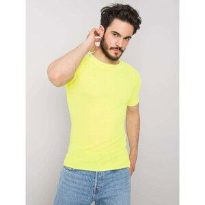 Fluo yellow men's knitted t-shirt