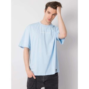 Blue men's cotton T-shirt LIWALI