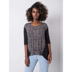Black and grey spotted blouse by Klarissa RUE PARIS