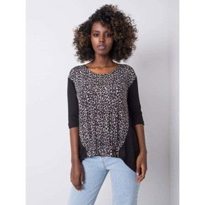 Black and gray spotted blouse from Klarissa RUE PARIS