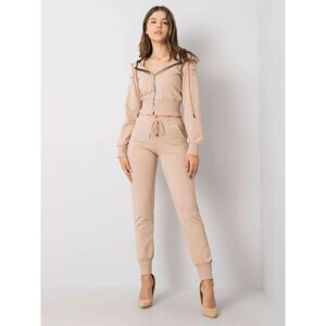 RUE PARIS Beige women's casual set