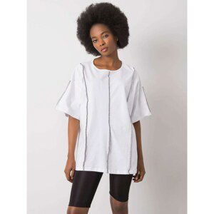 Women's white cotton blouse RUE PARIS