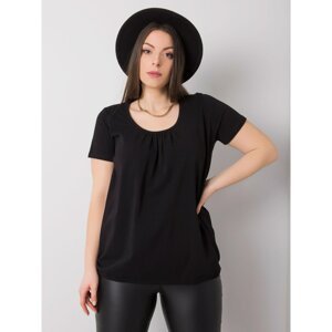 Black cotton blouse size plus