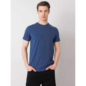 LIWALI Dark blue smooth men's t-shirt