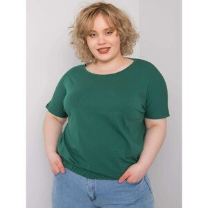 Dark green cotton blouse of larger size