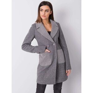 Ladies' gray checkered coat